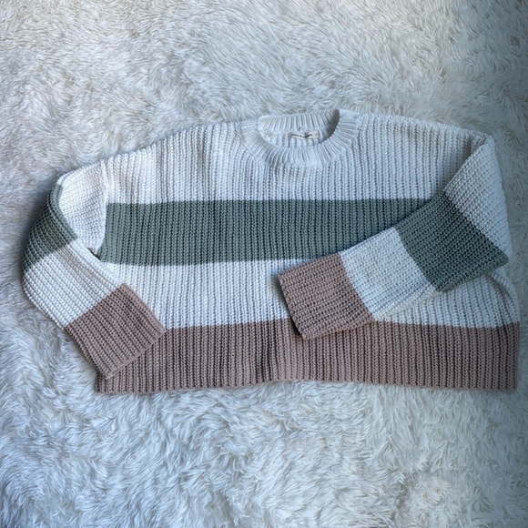 moon & madison Sweaters - Moon & Madison Sweater with Stripes.  NWOT.  Size Large.
